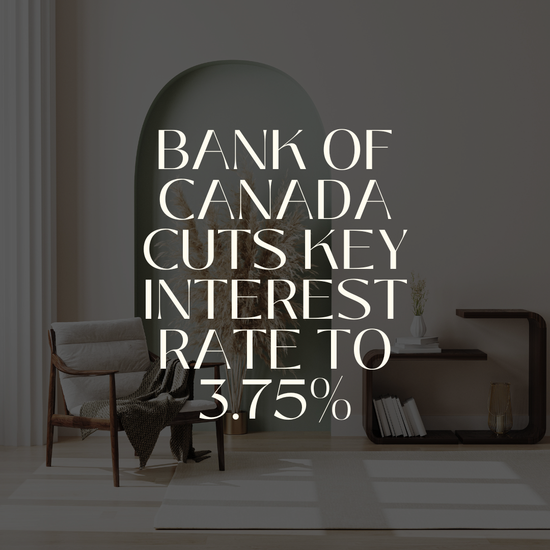 Bank of Canada cuts key interest rate to 3.75%